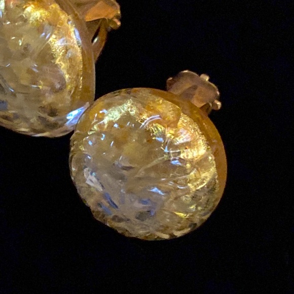 Vintage Glass Earrings - Picture 2 of 5